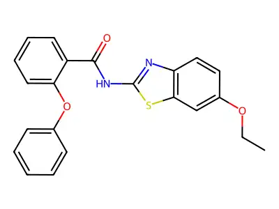 N-(6-ethoxy-1,3-benzothiazol-2-yl)-2-phenoxybenzamide structure