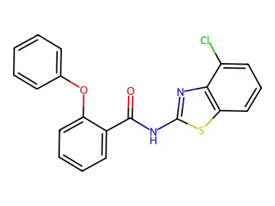 N-(4-chloro-1,3-benzothiazol-2-yl)-2-phenoxybenzamide structure