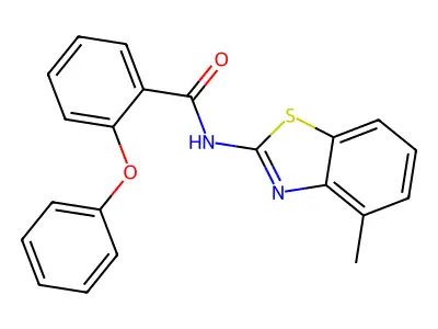 N-(4-methyl-1,3-benzothiazol-2-yl)-2-phenoxybenzamide structure