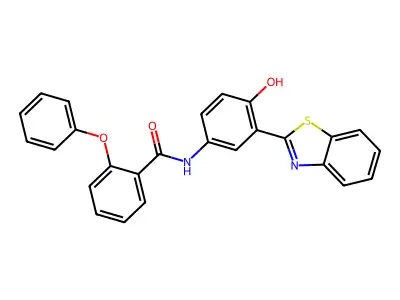 N-(3-(benzo[d]thiazol-2-yl)-4-hydroxyphenyl)-2-phenoxybenzamide structure