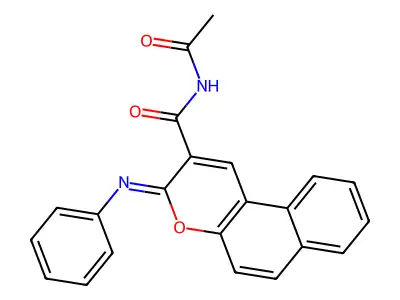 (Z)-N-acetyl-3-(phenylimino)-3H-benzo[f]chromene-2-carboxamide structure