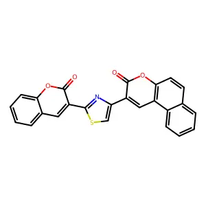2-[2-(2-Oxochromen-3-yl)-1,3-thiazol-4-yl]benzo[f]chromen-3-one structure