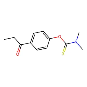 o-(4-Propanoylphenyl) dimethylcarbamothioate structure