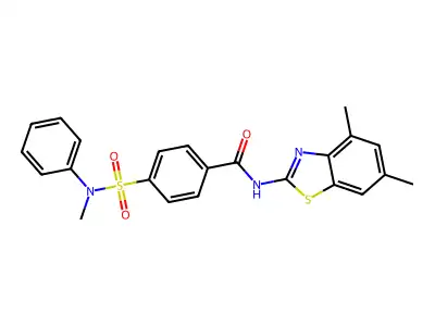 N-(4,6-dimethyl-1,3-benzothiazol-2-yl)-4-[methyl(phenyl)sulfamoyl]benzamide structure