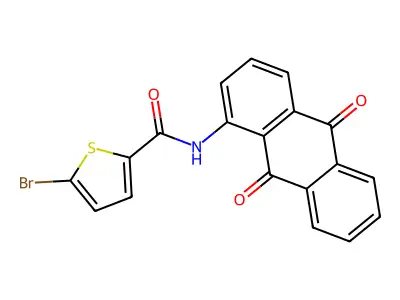 5-bromo-N-(9,10-dioxo-9,10-dihydroanthracen-1-yl)thiophene-2-carboxamide structure