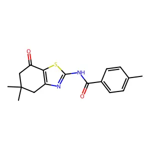 N-(5,5-dimethyl-7-oxo-4,6-dihydro-1,3-benzothiazol-2-yl)-4-methylbenzamide structure
