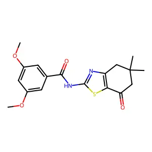 N-(5,5-dimethyl-7-oxo-4,6-dihydro-1,3-benzothiazol-2-yl)-3,5-dimethoxybenzamide structure