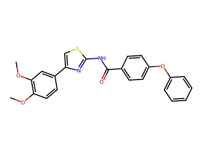N-[4-(3,4-dimethoxyphenyl)-1,3-thiazol-2-yl]-4-phenoxybenzamide structure