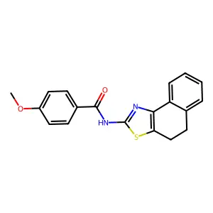 N-(4,5-dihydronaphtho[1,2-d][1,3]thiazol-2-yl)-4-methoxybenzamide structure