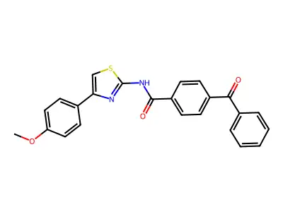 4-benzoyl-N-[4-(4-methoxyphenyl)-1,3-thiazol-2-yl]benzamide structure