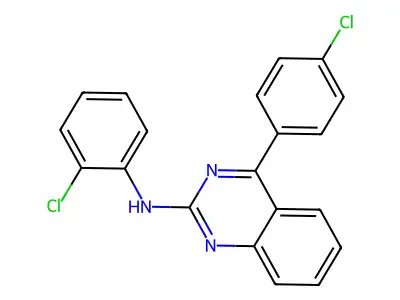 N-(2-chlorophenyl)-4-(4-chlorophenyl)quinazolin-2-amine structure