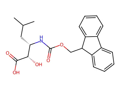 N-Fmoc-(2S,3S)-3-amino-2-hydroxy-5-methyl-hexanoic acid structure