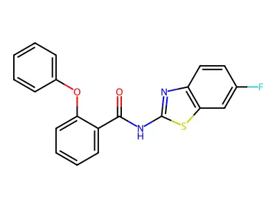 N-(6-fluoro-1,3-benzothiazol-2-yl)-2-phenoxybenzamide structure