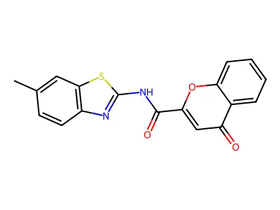 N-(6-methyl-1,3-benzothiazol-2-yl)-4-oxo-4H-chromene-2-carboxamide structure