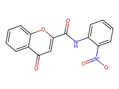 N-(2-nitrophenyl)-4-oxo-4H-chromene-2-carboxamide structure