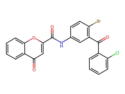 N-[4-bromo-3-(2-chlorobenzoyl)phenyl]-4-oxochromene-2-carboxamide structure