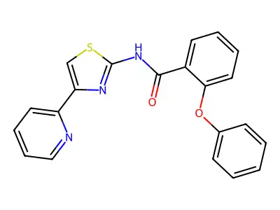 2-phenoxy-N-(4-(pyridin-2-yl)thiazol-2-yl)benzamide structure
