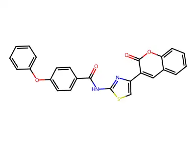 N-[4-(2-oxo-2H-chromen-3-yl)-1,3-thiazol-2-yl]-4-phenoxybenzamide structure