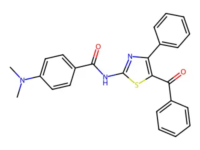N-(5-benzoyl-4-phenyl-1,3-thiazol-2-yl)-4-(dimethylamino)benzamide structure