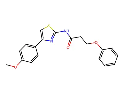 N-[4-(4-methoxyphenyl)-1,3-thiazol-2-yl]-3-phenoxypropanamide structure