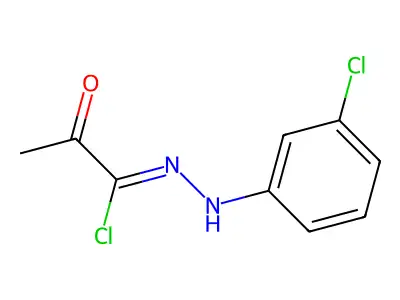 (1Z)-N-(3-chlorophenyl)-2-oxopropanehydrazonoyl chloride structure