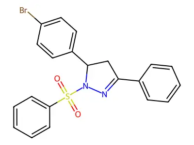 5-(4-Bromophenyl)-3-phenyl-1-(phenylsulfonyl)-2-pyrazoline structure
