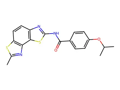 4-isopropoxy-N-(7-methylbenzo[1,2-d:3,4-d']bis(thiazole)-2-yl)benzamide structure