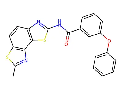 N-(7-methyl-[1,3]thiazolo[5,4-e][1,3]benzothiazol-2-yl)-3-phenoxybenzamide structure