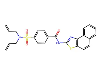 4-(N,N-diallylsulfamoyl)-N-(naphtho[1,2-d]thiazol-2-yl)benzamide structure