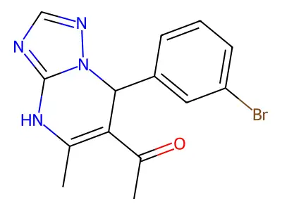 1-[7-(3-bromophenyl)-5-methyl-4,7-dihydro[1,2,4]triazolo[1,5-a]pyrimidin-6-yl]ethanone structure