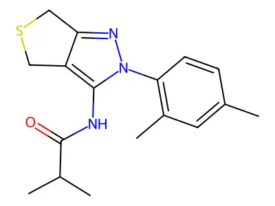 N-(2-(2,4-dimethylphenyl)-4,6-dihydro-2H-thieno[3,4-c]pyrazol-3-yl)isobutyramide structure