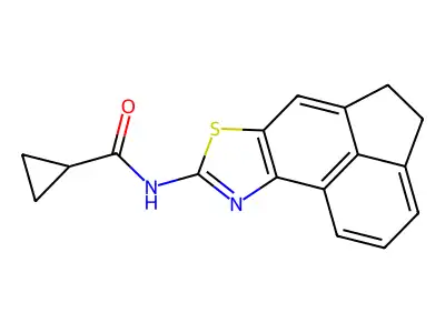 N-(4,5-dihydroacenaphtho[5,4-d]thiazol-8-yl)cyclopropanecarboxamide structure
