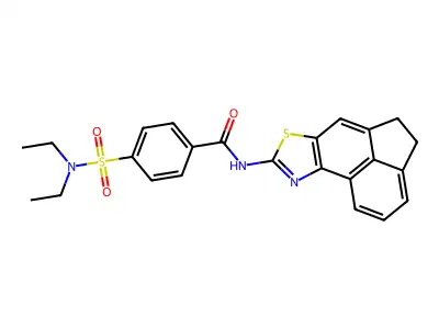4-(N,N-diethylsulfamoyl)-N-(4,5-dihydroacenaphtho[5,4-d]thiazol-8-yl)benzamide structure