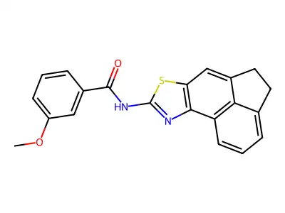 N-(4,5-dihydroacenaphtho[5,4-d]thiazol-8-yl)-3-methoxybenzamide structure