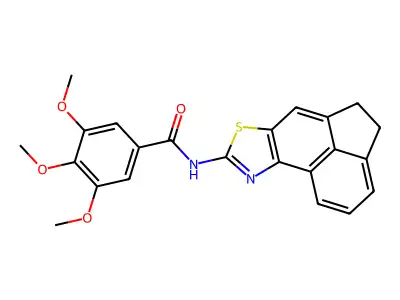 N-(4,5-dihydroacenaphtho[5,4-d]thiazol-8-yl)-3,4,5-trimethoxybenzamide structure