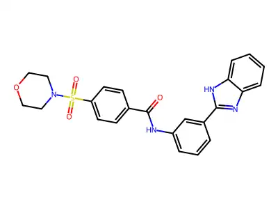N-(3-(1H-benzo[d]imidazol-2-yl)phenyl)-4-(morpholinosulfonyl)benzamide structure