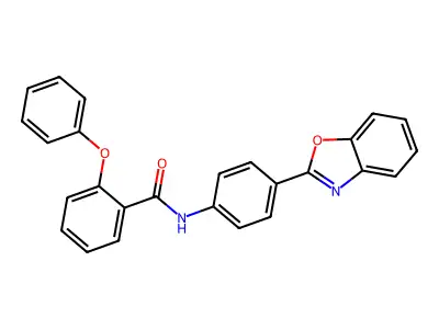 N-[4-(1,3-benzoxazol-2-yl)phenyl]-2-phenoxybenzamide structure