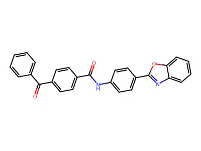 4-Benzoyl-N-[4-(1,3-benzoxazol-2-YL)phenyl]benzamide structure