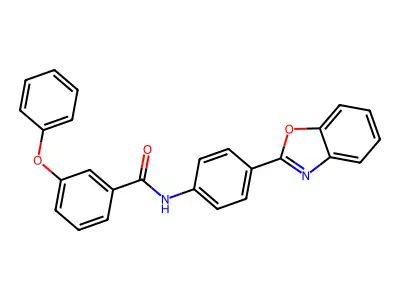 N-[4-(1,3-benzoxazol-2-yl)phenyl]-3-phenoxybenzamide structure