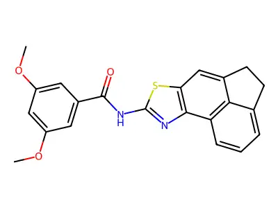 N-(4,5-dihydroacenaphtho[5,4-d]thiazol-8-yl)-3,5-dimethoxybenzamide structure