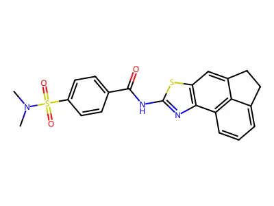 N-(4,5-dihydroacenaphtho[5,4-d]thiazol-8-yl)-4-(N,N-dimethylsulfamoyl)benzamide structure