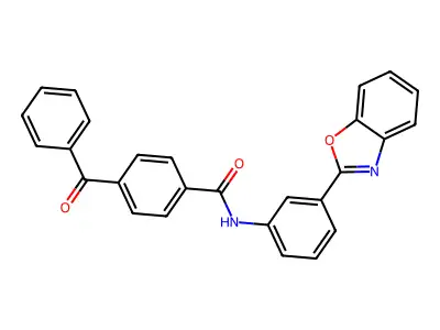 N-(3-(benzo[d]oxazol-2-yl)phenyl)-4-benzoylbenzamide structure