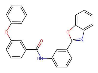 N-[3-(1,3-benzoxazol-2-yl)phenyl]-3-phenoxybenzamide structure