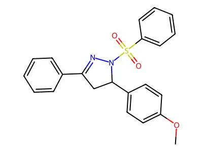 2-(Benzenesulfonyl)-3-(4-methoxyphenyl)-5-phenyl-3,4-dihydropyrazole structure