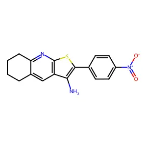 2-(4-Nitrophenyl)-5,6,7,8-tetrahydrothieno(2,3-B)quinolin-3-amine structure