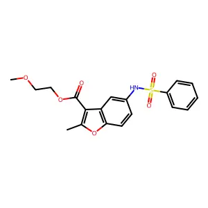 2-Methoxyethyl 2-methyl-5-[(phenylsulfonyl)amino]-1-benzofuran-3-carboxylate structure