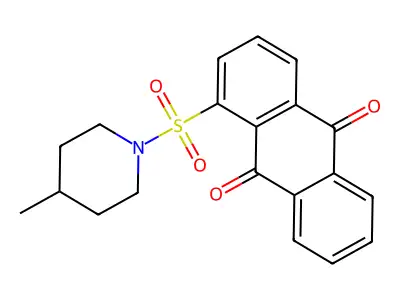 1-((4-Methylpiperidin-1-yl)sulfonyl)anthracene-9,10-dione structure