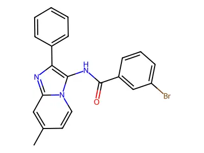 3-bromo-N-(7-methyl-2-phenylimidazo[1,2-a]pyridin-3-yl)benzamide structure