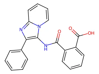 2-({2-Phenylimidazo[1,2-A]pyridin-3-YL}carbamoyl)benzoic acid structure
