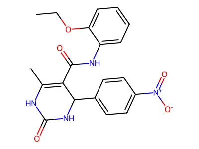 N-(2-ethoxyphenyl)-6-methyl-4-(4-nitrophenyl)-2-oxo-1,2,3,4-tetrahydropyrimidine-5-carboxamide structure
